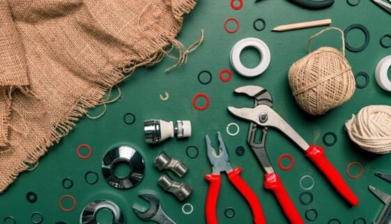Top view plumbing tools