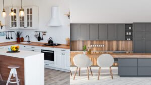 cuisines finitions blanche grise