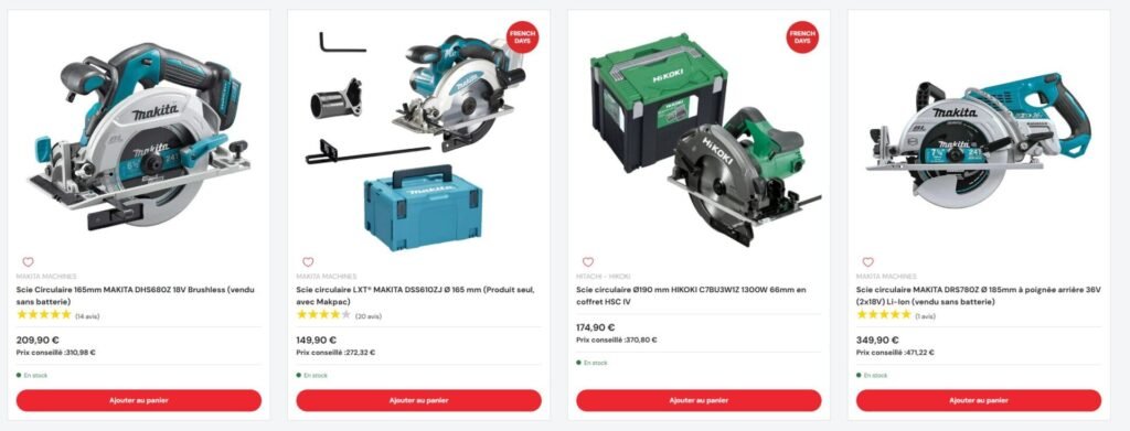 Large choix de scie chez Racetools