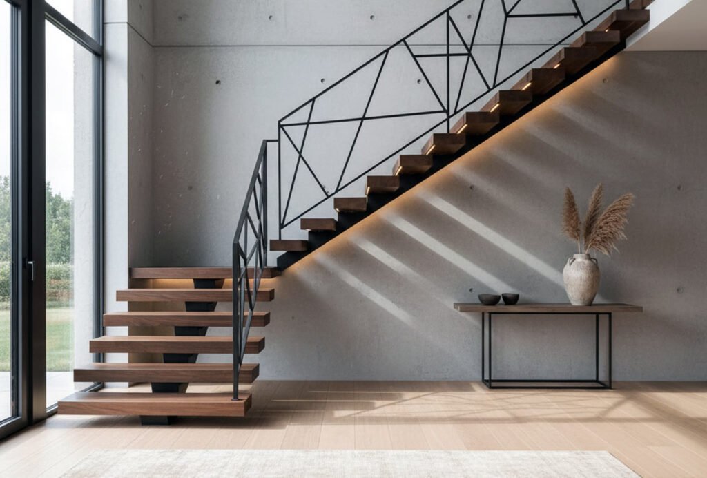 escalier avec garde corps design