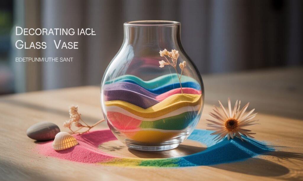 découvrez des idées créatives pour décorer un vase transparent avec du sable et apportez une touche unique et naturelle à votre décoration intérieure.
