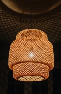 suspension de plafond en rotin