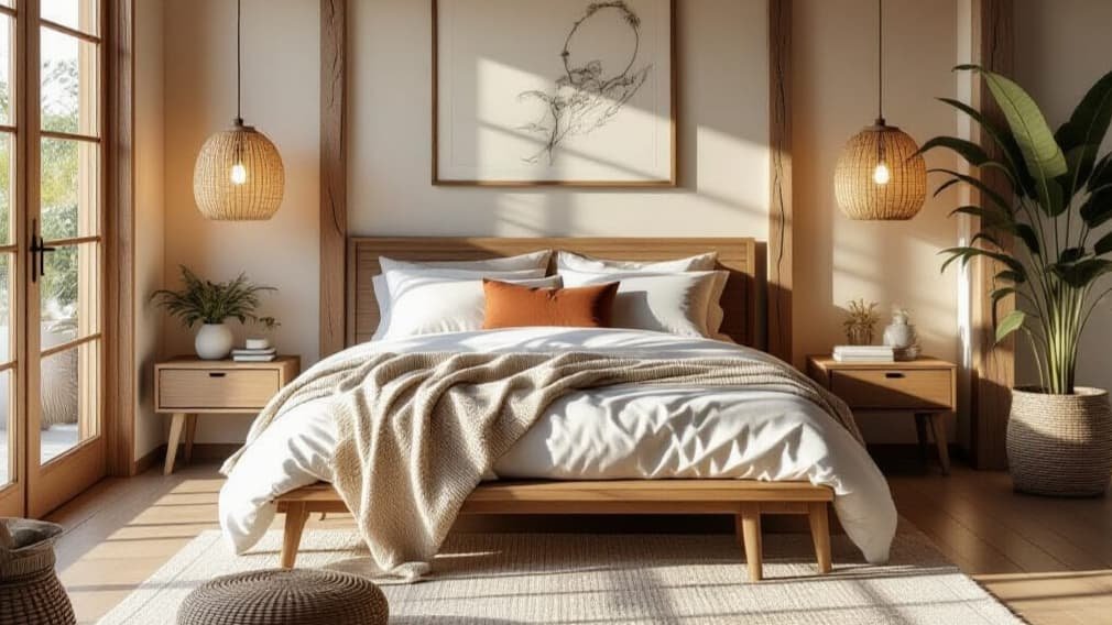 Feng Shui : Conseils pour une chambre harmonieuse chambre Feng Shui relaxante avec couleurs douces