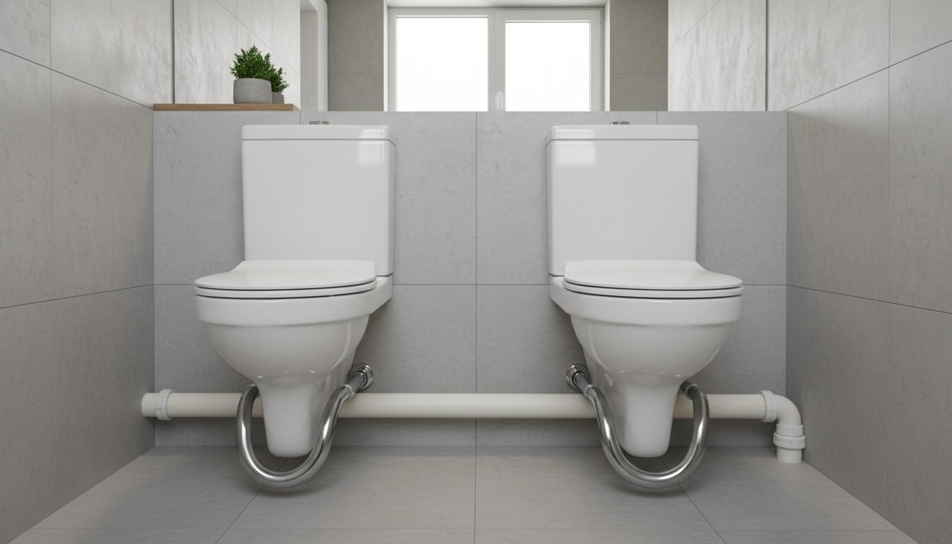 Deux toilettes sur le même tuyau d’évacuation : bonne ou mauvaise idée ? 1 découvrez si raccorder deux toilettes sur le même tuyau d’évacuation est une solution efficace ou risquée, avec nos conseils d'experts en plomberie.