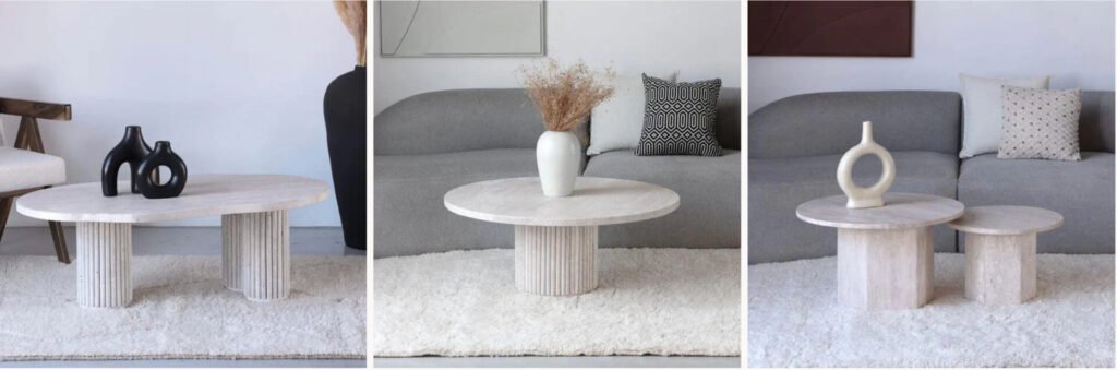 Table basse en travertin : l’élégance naturelle au cœur du salon table basse en travertin
